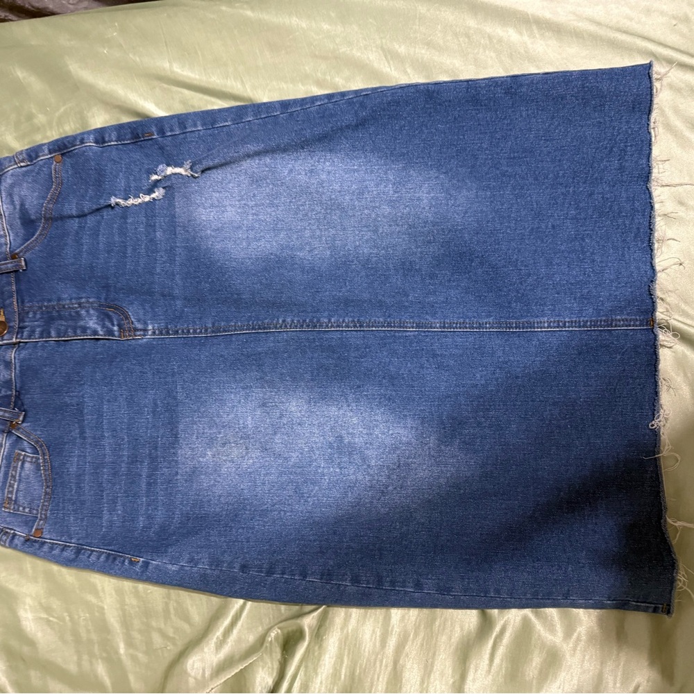 Denim Midi Skirt
